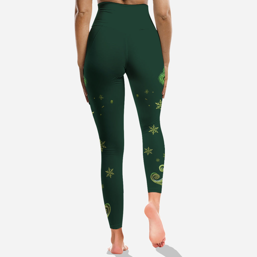 Personalized Grinch Hoodie & Leggings Set Custom Name Christmas Gift Hoodie & Leggings GradoCreations