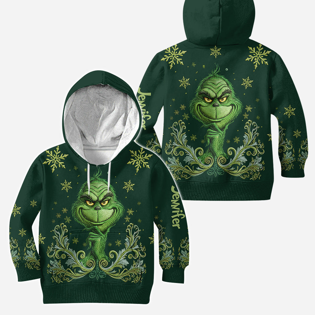Personalized Grinch Hoodie & Leggings Set Custom Name Christmas Gift Hoodie & Leggings GradoCreations