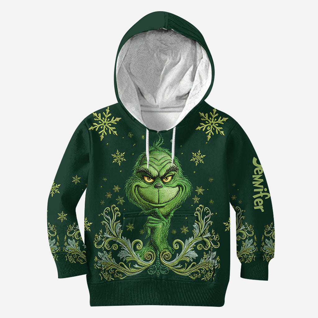 Personalized Grinch Hoodie & Leggings Set Custom Name Christmas Gift Hoodie & Leggings GradoCreations