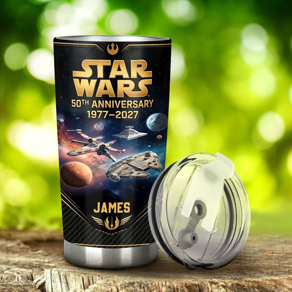 Personalized Star Wars 50th Anniversary Tumbler with Gift Box Tumbler With Gift Box GradoCreations