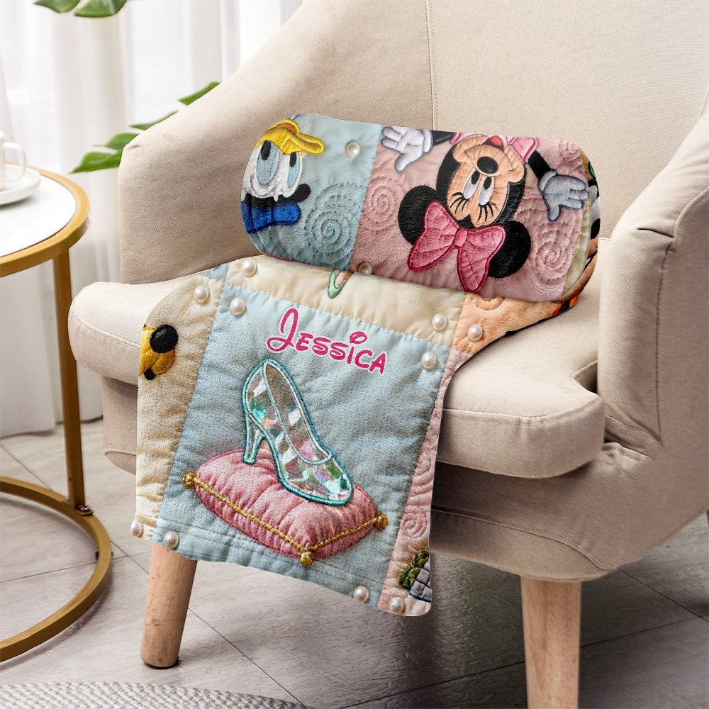 Personalized Disney Mouse Blanket Custom Name Soft Flannel Gift Blanket GradoCreations