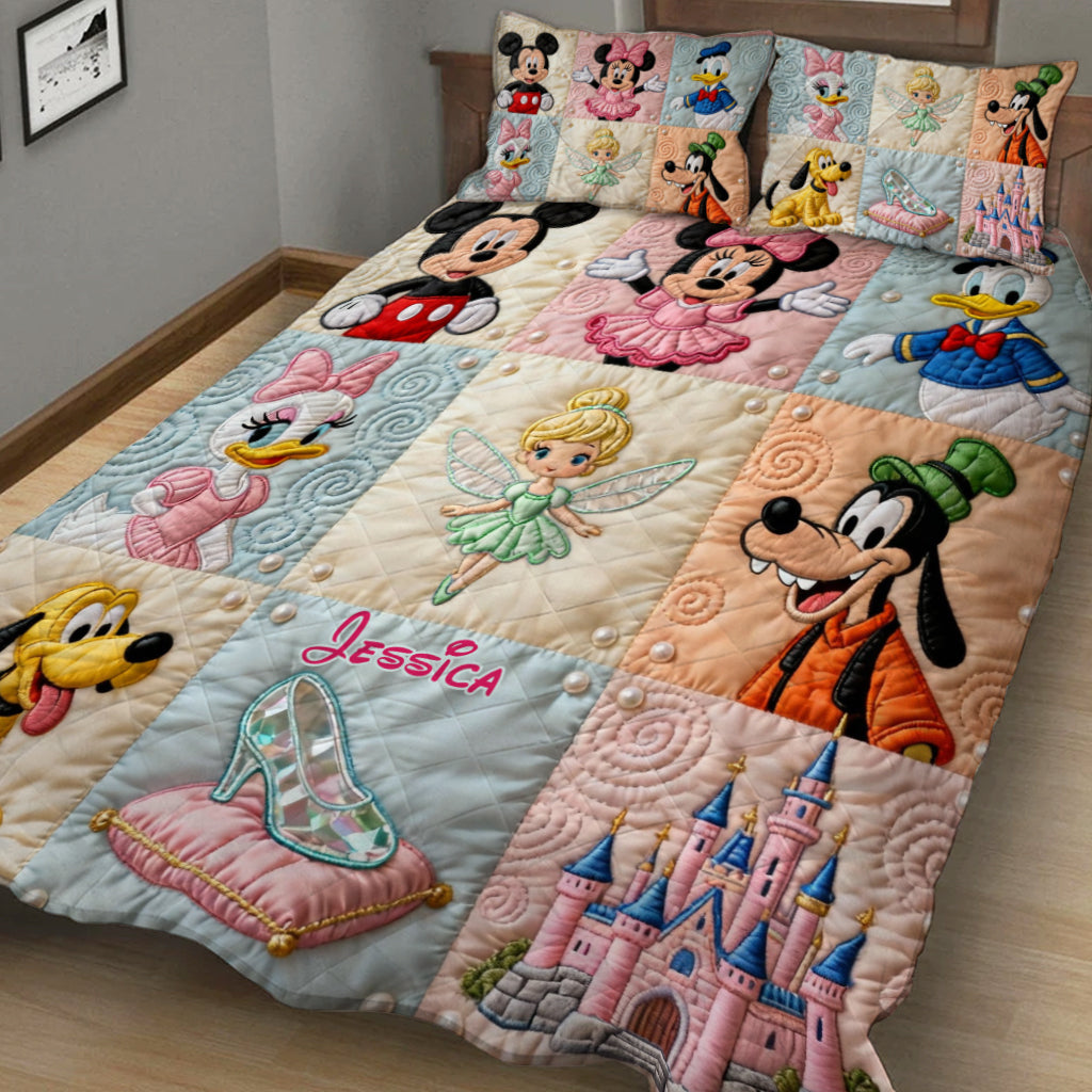 Personalized Disney Mouse Quilt Set Custom Name for Kids Quilt Set GradoCreations