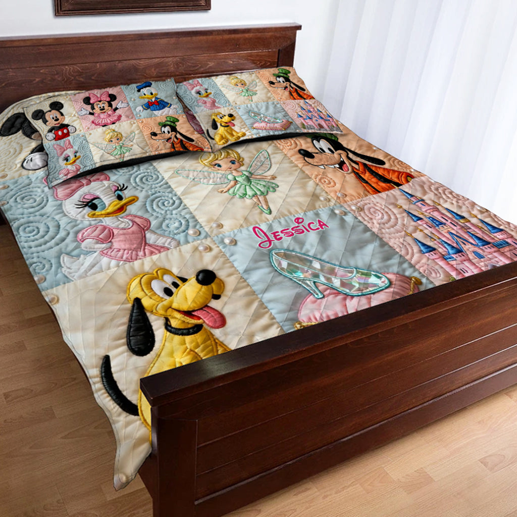 Personalized Disney Mouse Quilt Set Custom Name for Kids Quilt Set GradoCreations