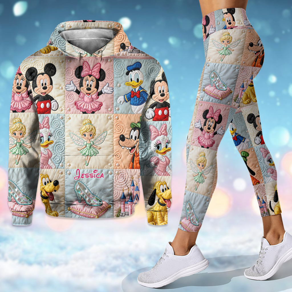 Personalized Disney Mouse Hoodie and Leggings Set for Kids Hoodie & Leggings GradoCreations