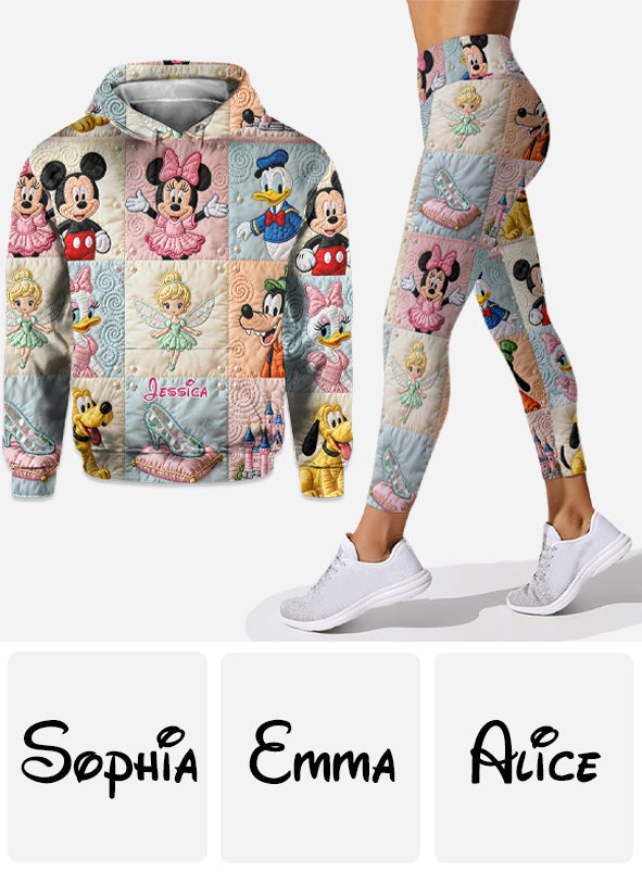 Personalized Disney Mouse Hoodie and Leggings Set for Kids Hoodie & Leggings GradoCreations