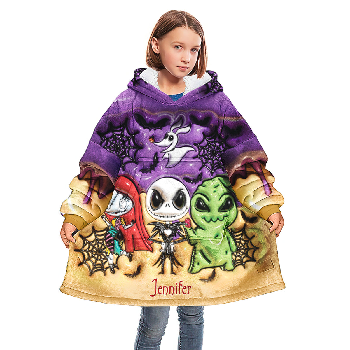 Personalized 3D Nightmare Blanket Hoodie for Kids and Adults Blanket Hoodie GradoCreations