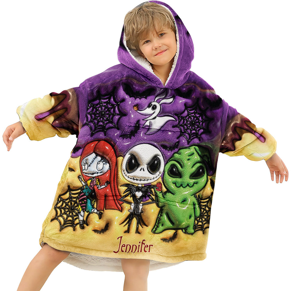 Personalized 3D Nightmare Blanket Hoodie for Kids and Adults Blanket Hoodie GradoCreations