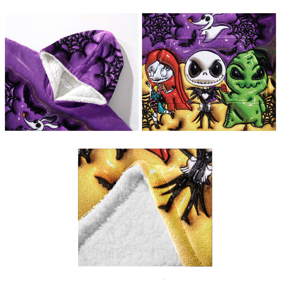 Personalized 3D Nightmare Blanket Hoodie for Kids and Adults Blanket Hoodie GradoCreations