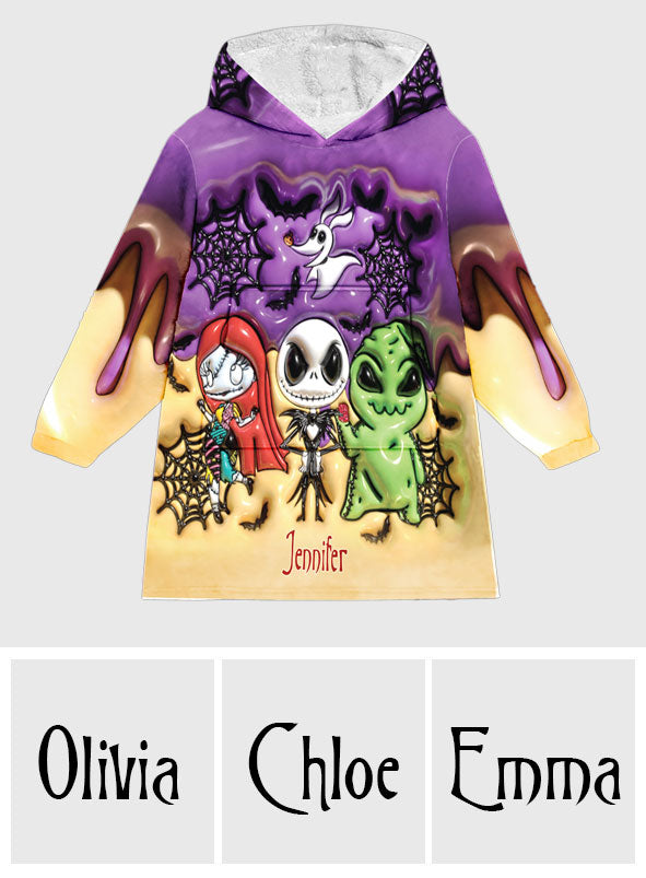 Personalized 3D Nightmare Blanket Hoodie for Kids and Adults Blanket Hoodie GradoCreations