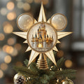 Personalized LED Light Tree Topper with Magical Castle Design for Christmas LED Light Tree Topper GradoCreations