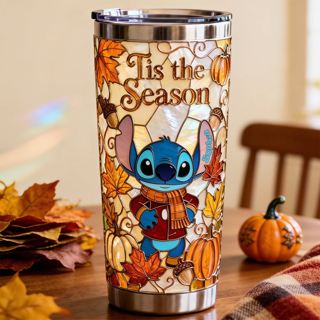 Personalized Autumn Character Tumbler Custom Name Gift Tumbler GradoCreations