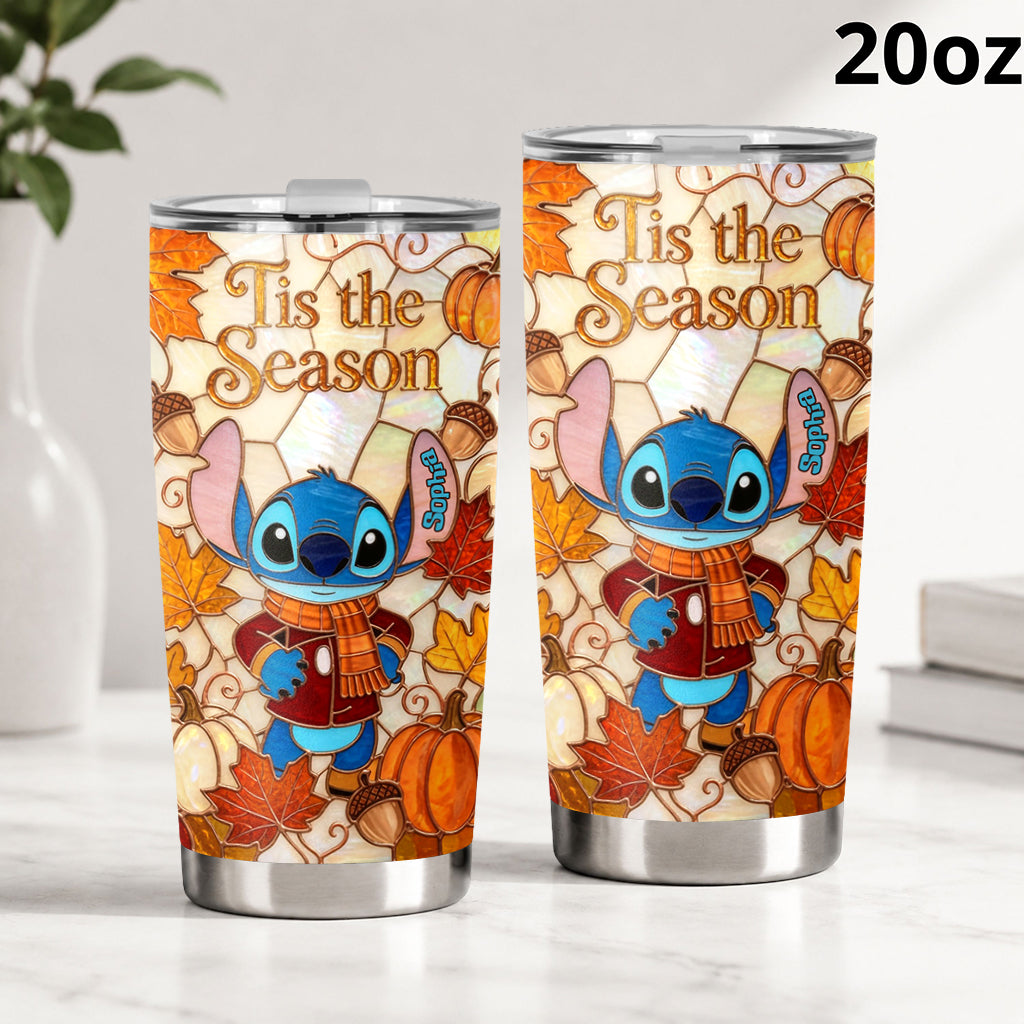 Personalized Autumn Character Tumbler Custom Name Gift Tumbler GradoCreations
