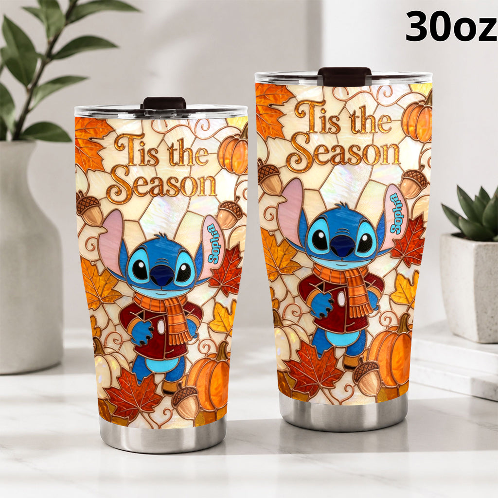 Personalized Autumn Character Tumbler Custom Name Gift Tumbler GradoCreations