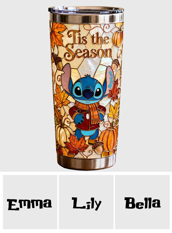 Personalized Autumn Character Tumbler Custom Name Gift Tumbler GradoCreations