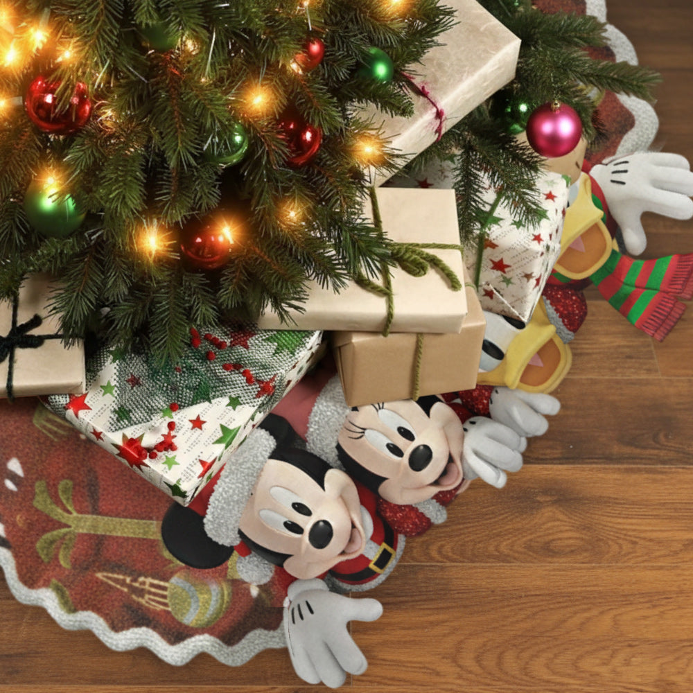 Personalized Mouse Shaped Tree Skirt Custom Name for Christmas Shaped Tree Skirt GradoCreations