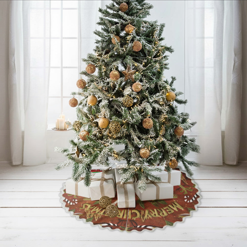 Personalized Mouse Shaped Tree Skirt Custom Name for Christmas Shaped Tree Skirt GradoCreations