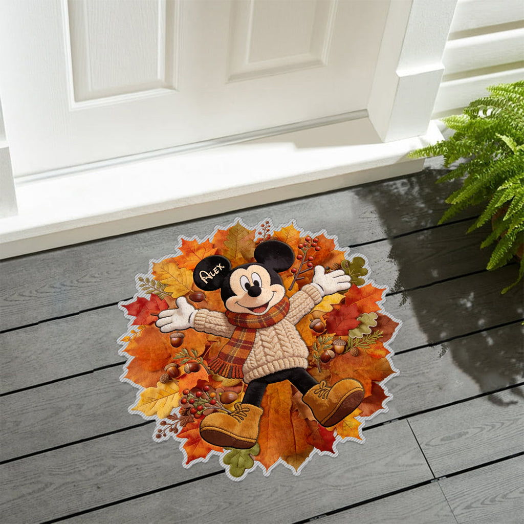 Personalized Fall-Themed Non-Slip Rug with Custom Name for Kids Non-Slip Tufted Rug GradoCreations