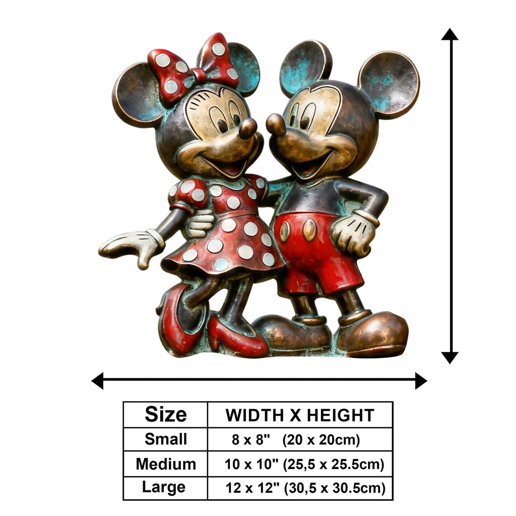 Personalized Mickey Mouse Wooden Wall Mount Sign for Couples Wooden Wall Mount Sign GradoCreations