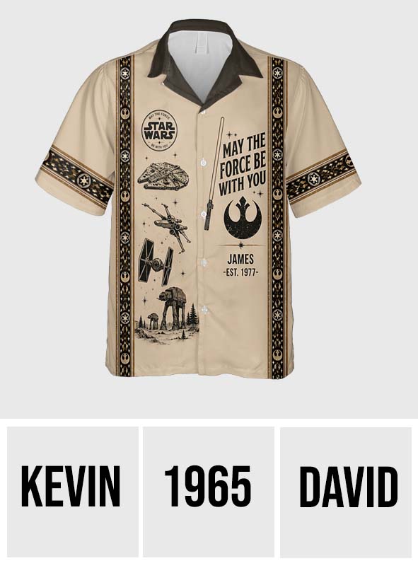 Personalized Star Wars Hawaiian Shirt Custom Name Gift Hawaiian Shirt GradoCreations