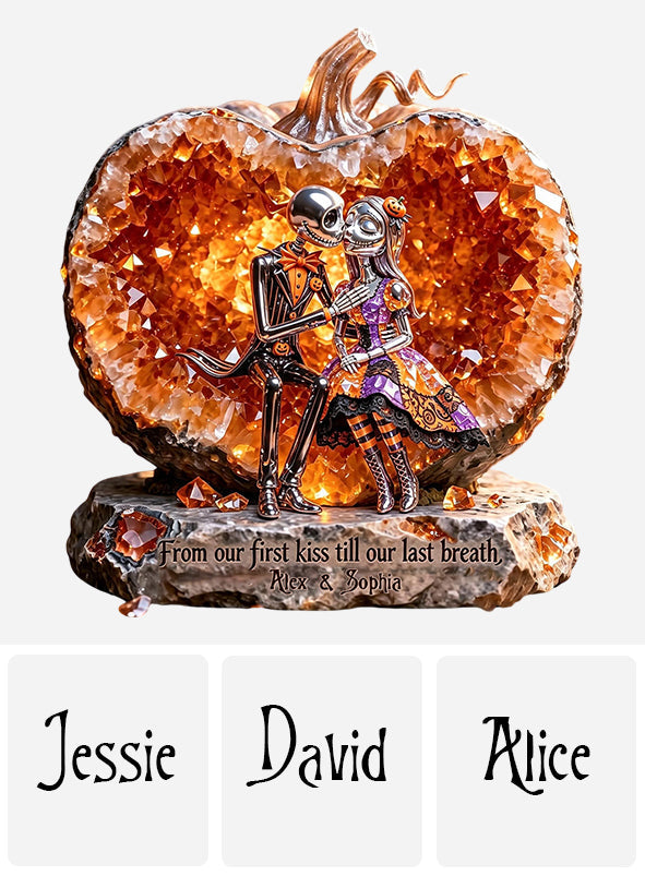Personalized Gothic Skeleton Couple Acrylic Plaque Decor Gift 2-Side Printed Acrylic Plaque GradoCreations