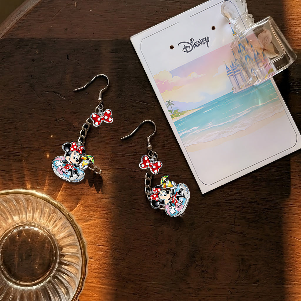 Personalized Disney Mouse Earrings with Custom Card Gift for Kids Earrings With Card GradoCreations