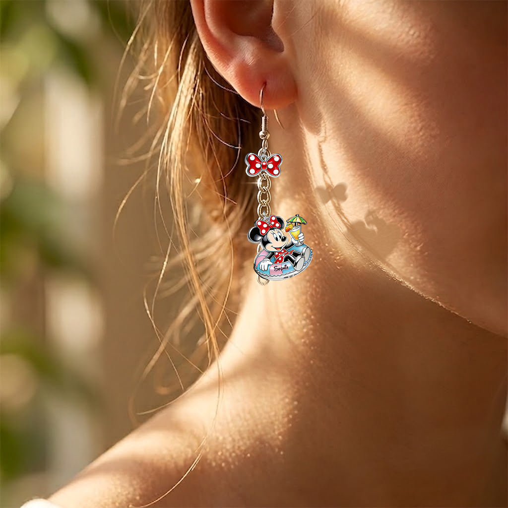 Personalized Disney Mouse Earrings with Custom Card Gift for Kids Earrings With Card GradoCreations
