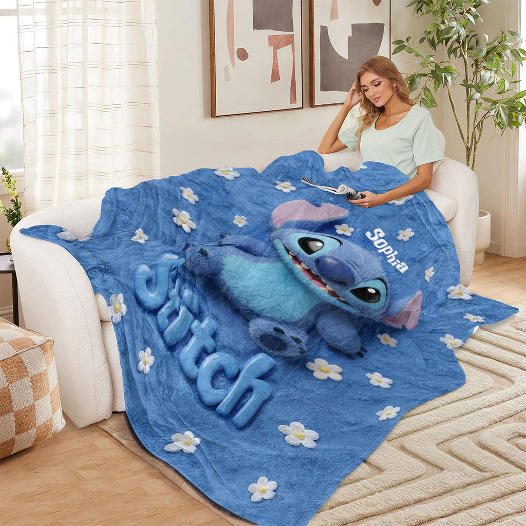 Personalized Stitch Wearable Blanket for Kids and Adults Wearable Blanket GradoCreations