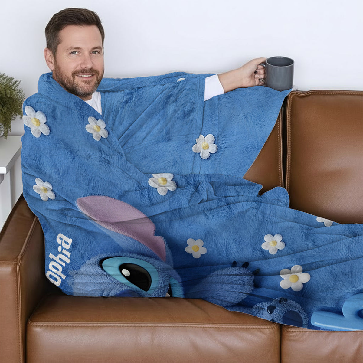Personalized Stitch Wearable Blanket for Kids and Adults Wearable Blanket GradoCreations