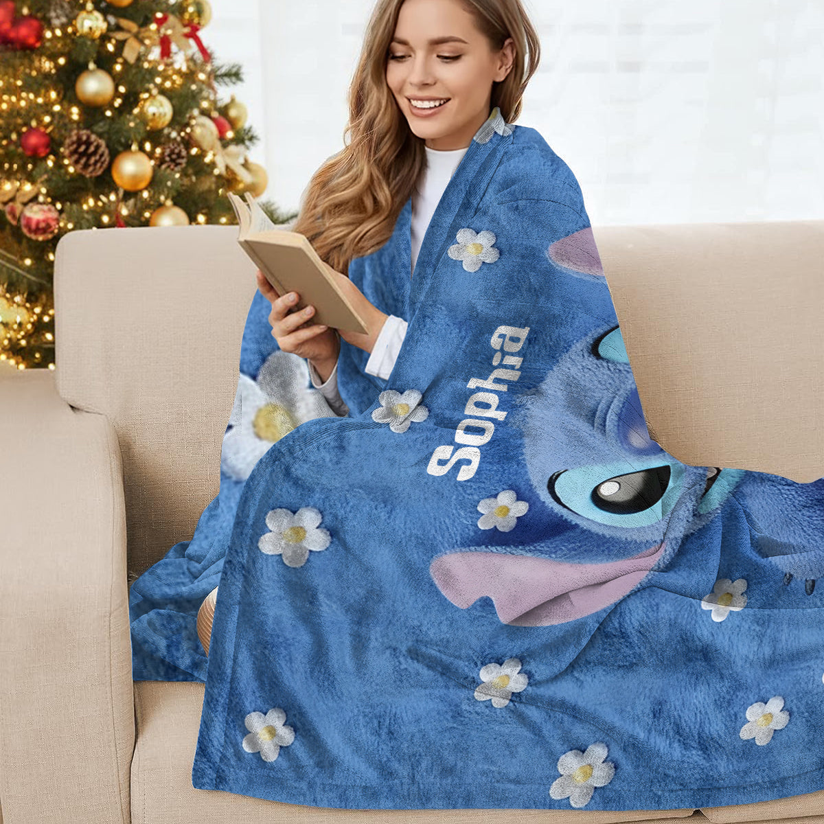 Personalized Stitch Wearable Blanket for Kids and Adults Wearable Blanket GradoCreations