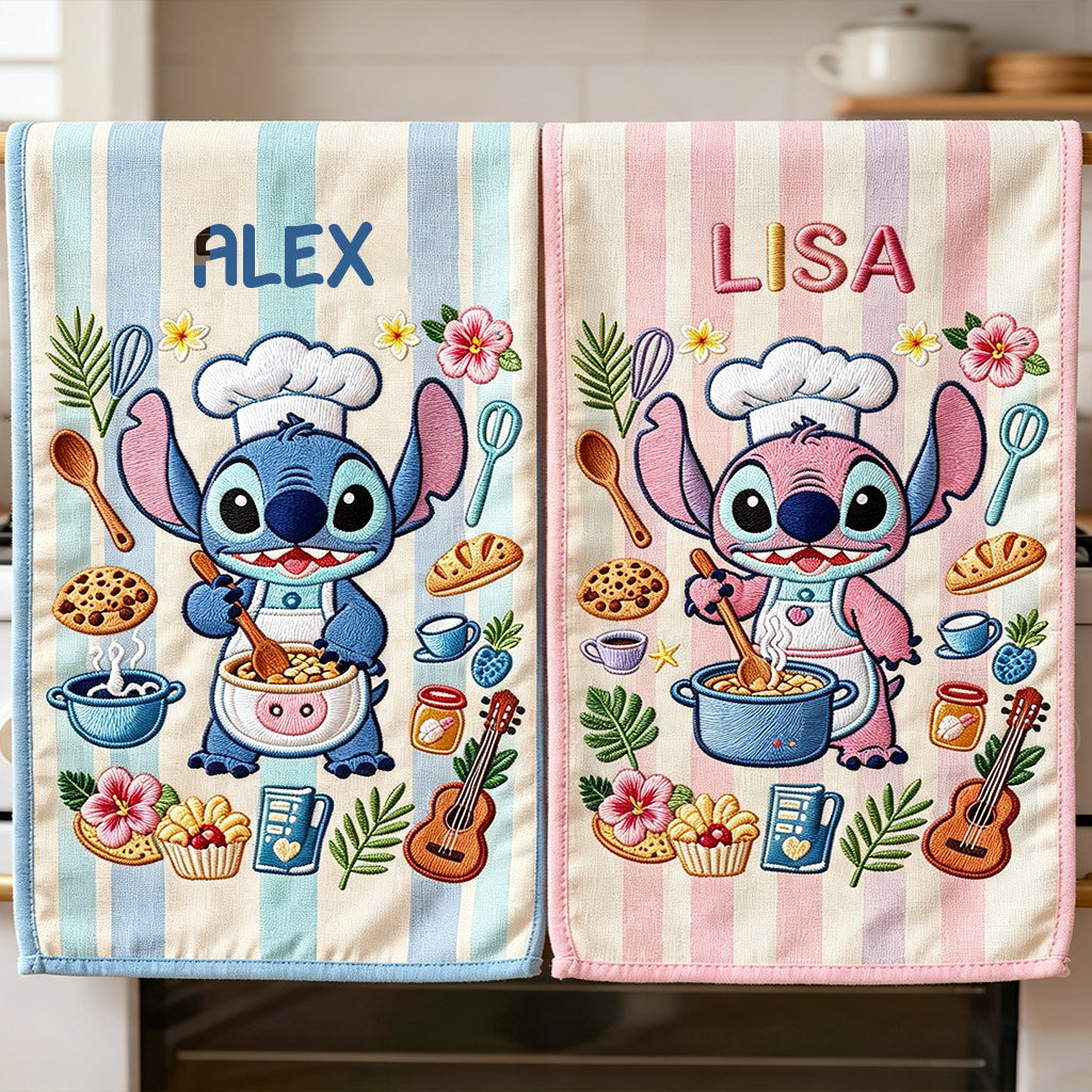 Personalized Ohana Cooking Towel Custom Name Gift for Family Towel GradoCreations