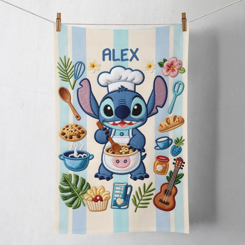 Personalized Ohana Cooking Towel Custom Name Gift for Family Towel GradoCreations