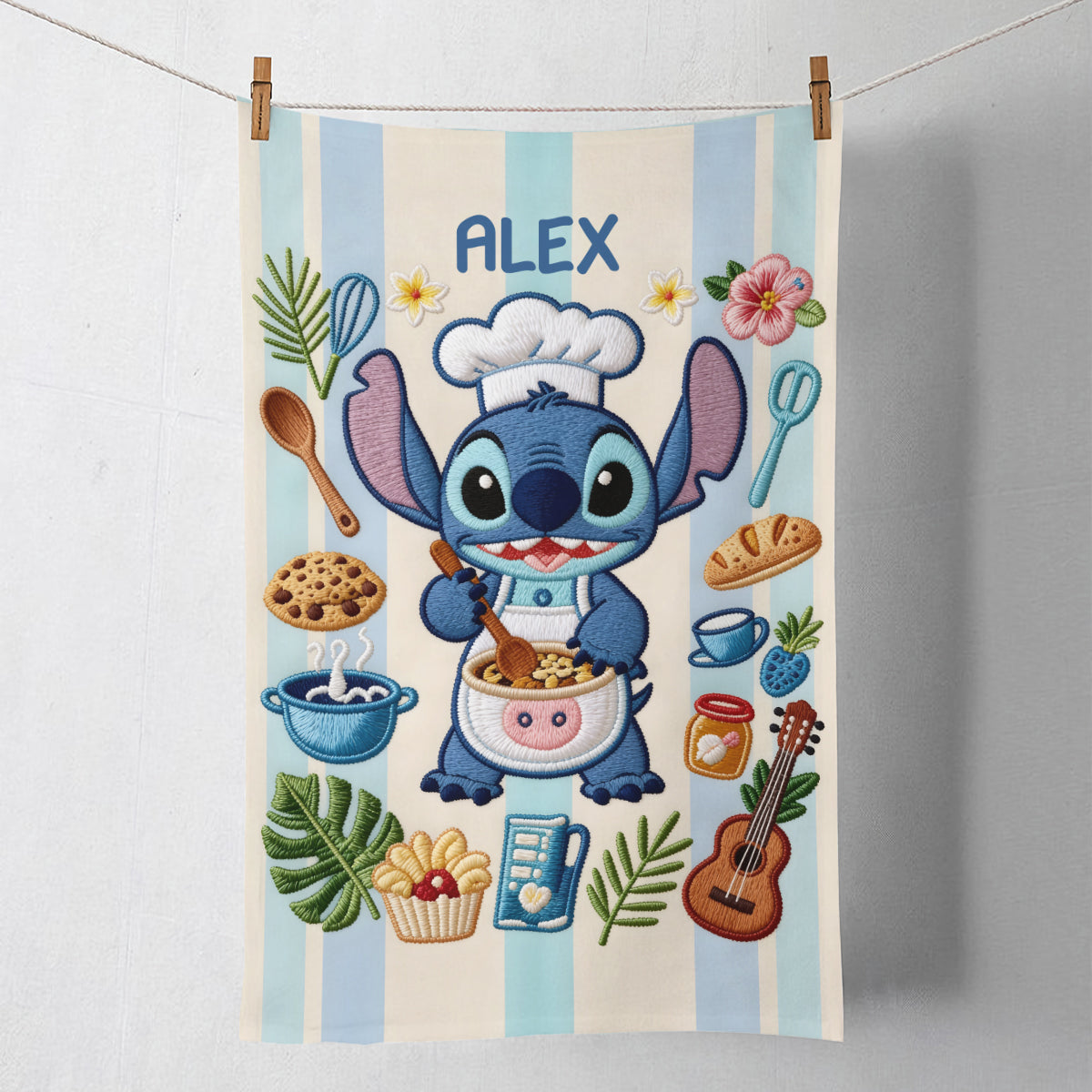 Personalized Ohana Cooking Towel Custom Name Gift for Family Towel GradoCreations