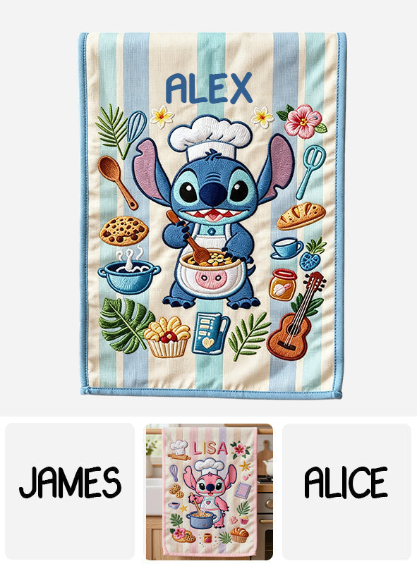 Personalized Ohana Cooking Towel Custom Name Gift for Family Towel GradoCreations