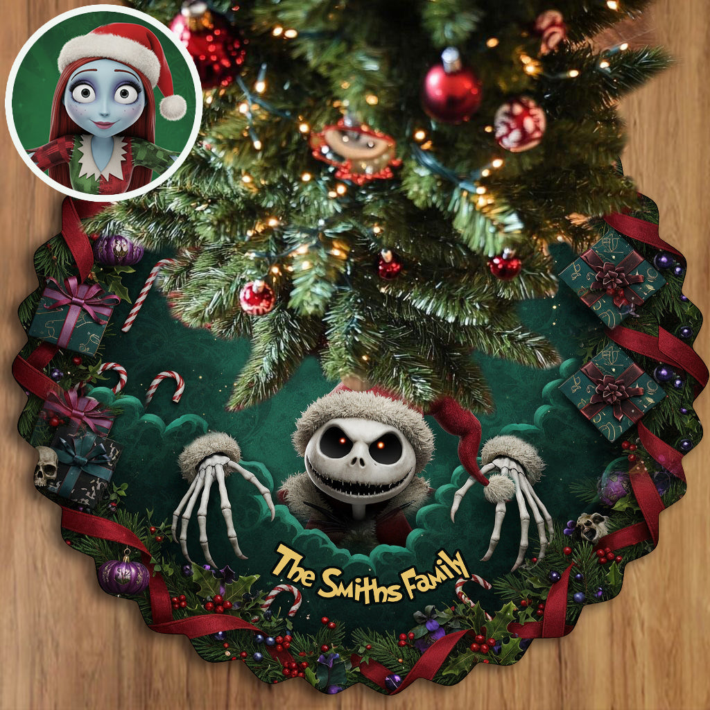 Personalized Nightmare Shaped Tree Skirt Unique Christmas Decor Shaped Tree Skirt GradoCreations