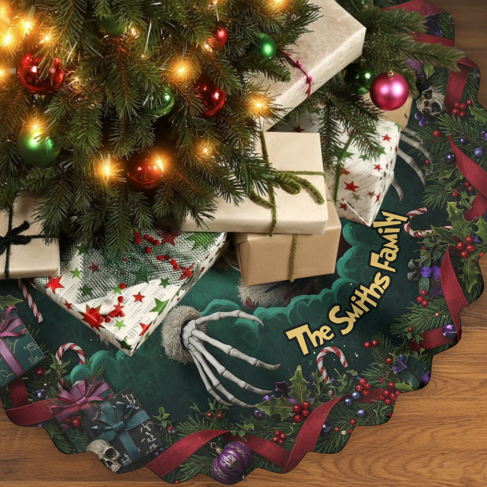 Personalized Nightmare Shaped Tree Skirt Unique Christmas Decor Shaped Tree Skirt GradoCreations