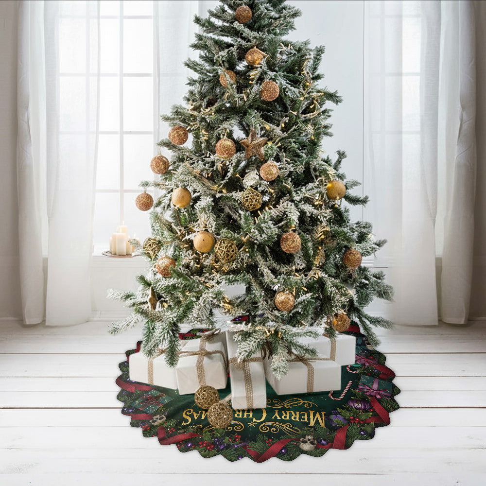 Personalized Nightmare Shaped Tree Skirt Unique Christmas Decor Shaped Tree Skirt GradoCreations
