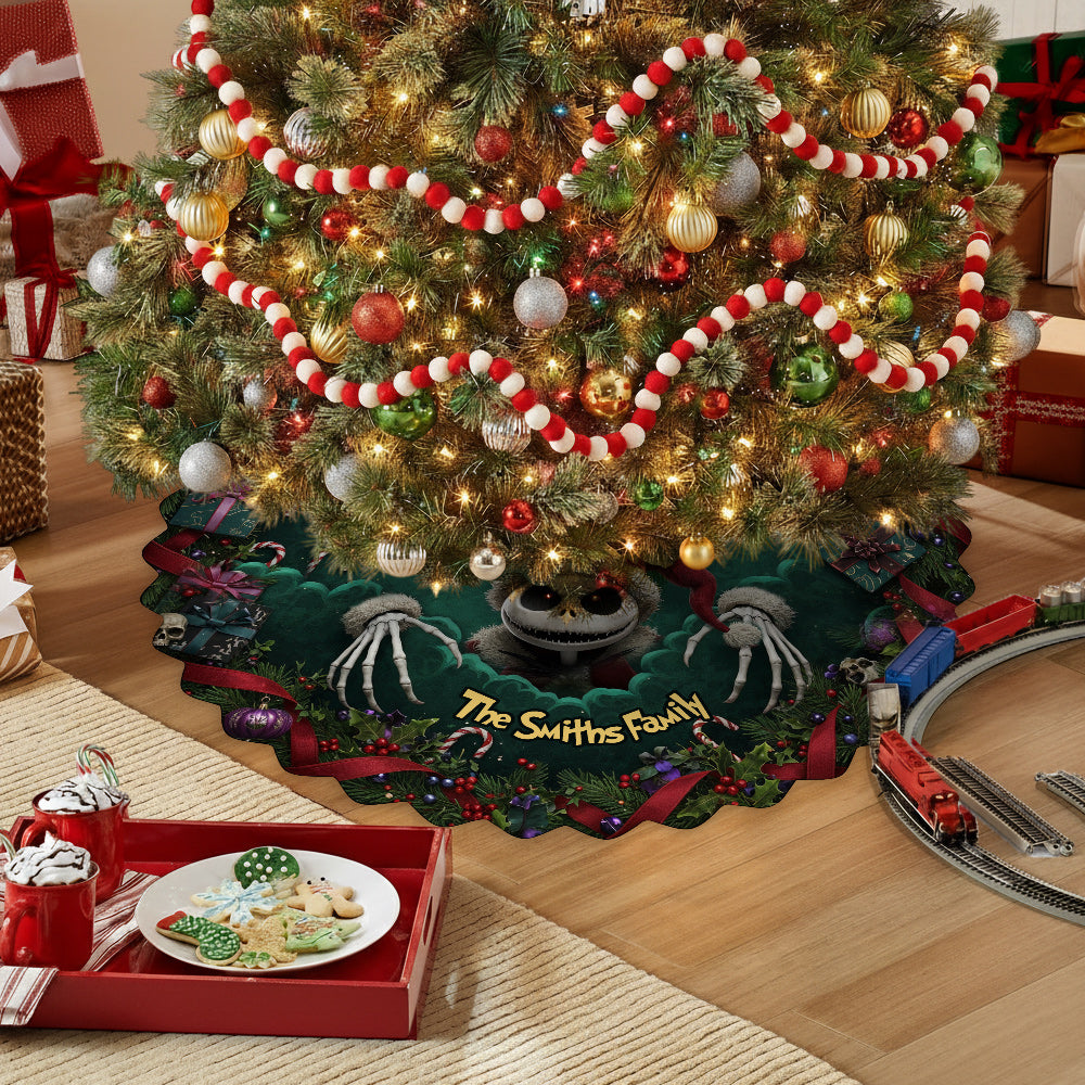 Personalized Nightmare Shaped Tree Skirt Unique Christmas Decor Shaped Tree Skirt GradoCreations