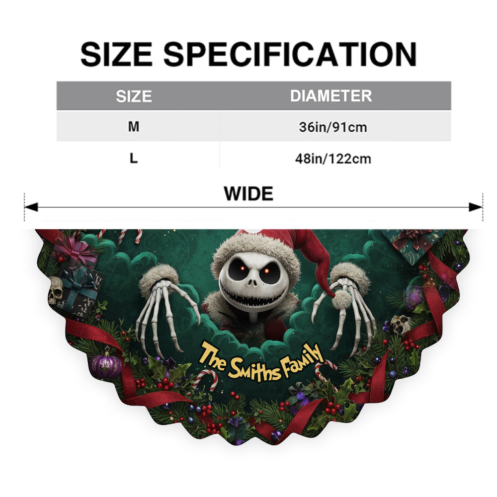 Personalized Nightmare Shaped Tree Skirt Unique Christmas Decor Shaped Tree Skirt GradoCreations