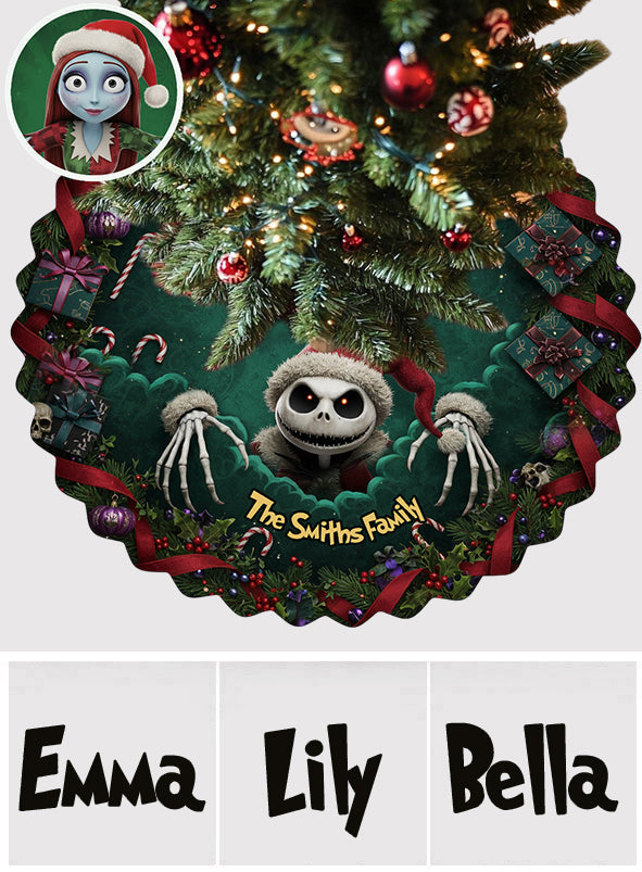 Personalized Nightmare Shaped Tree Skirt Unique Christmas Decor Shaped Tree Skirt GradoCreations