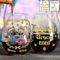 Personalized Ohana All Over Wine Glass Custom Name Gift All Over Wine Glass GradoCreations