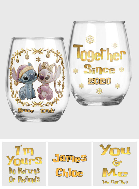 Personalized Ohana All Over Wine Glass Custom Name Gift All Over Wine Glass GradoCreations
