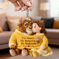 Personalized Beauty and the Beast Plush Keychain Custom Gift Plush Keychain GradoCreations