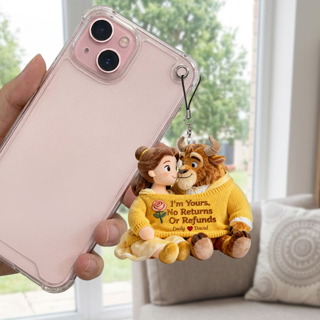 Personalized Beauty and the Beast Plush Keychain Custom Gift Plush Keychain GradoCreations