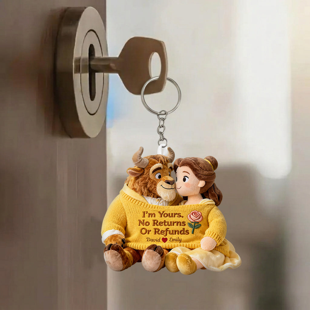 Personalized Beauty and the Beast Plush Keychain Custom Gift Plush Keychain GradoCreations