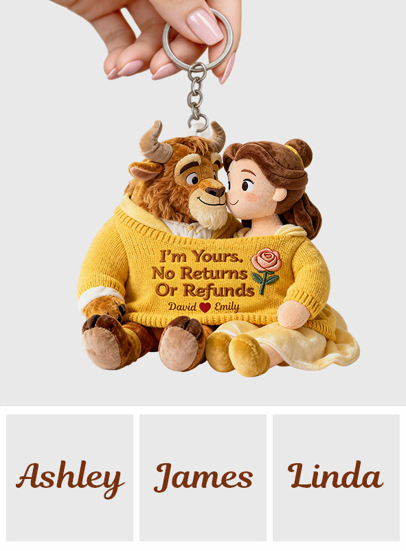 Personalized Beauty and the Beast Plush Keychain Custom Gift Plush Keychain GradoCreations