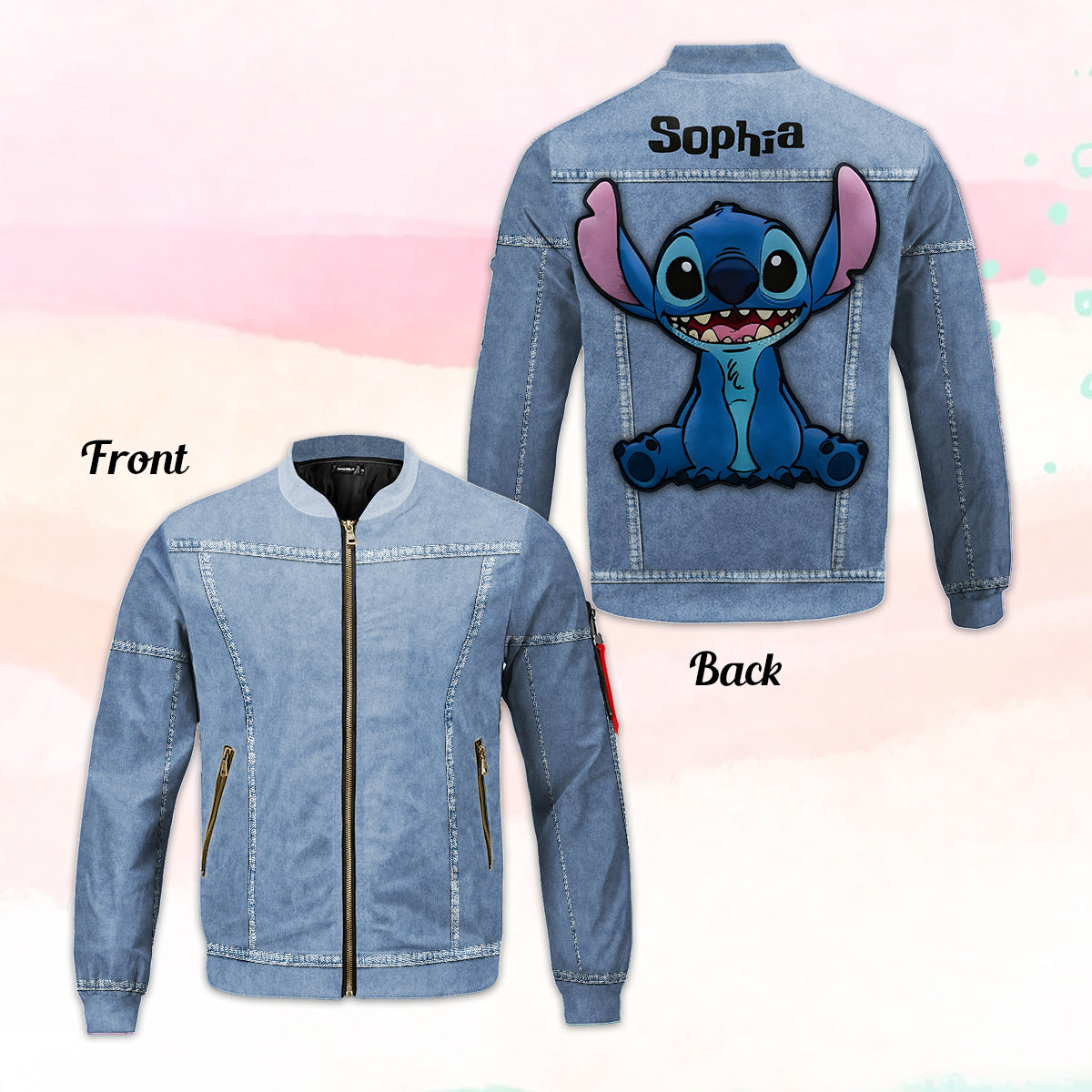 Personalized Ohana Bomber Jacket Custom Name Gift for Kids Bomber Jacket GradoCreations