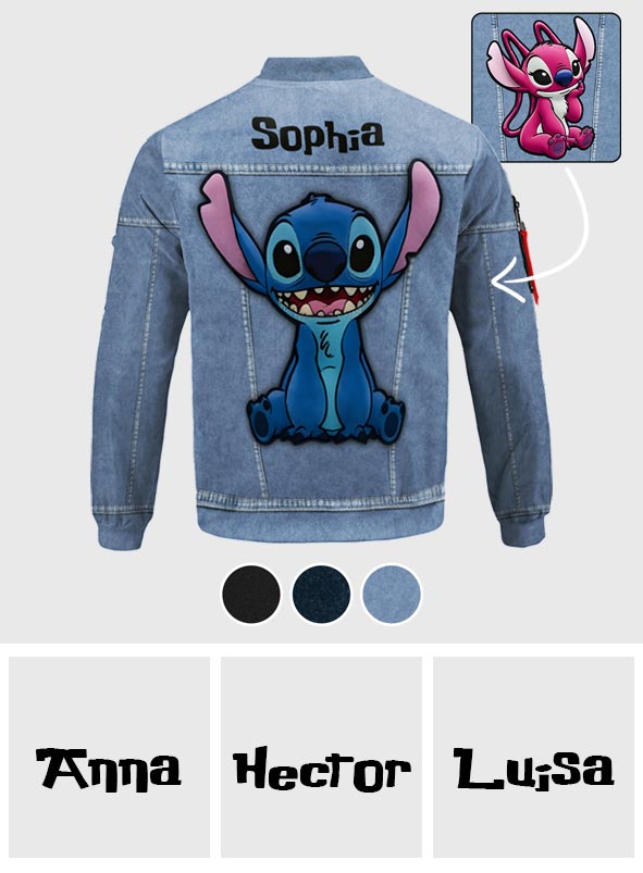 Personalized Ohana Bomber Jacket Custom Name Gift for Kids Bomber Jacket GradoCreations