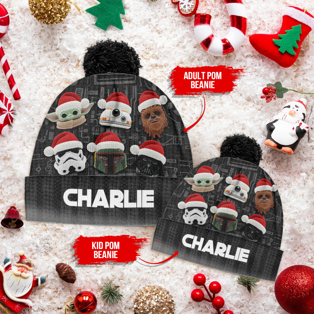 Personalized Force Beanie Hat Custom Name Gift for Christmas Beanie Hat GradoCreations
