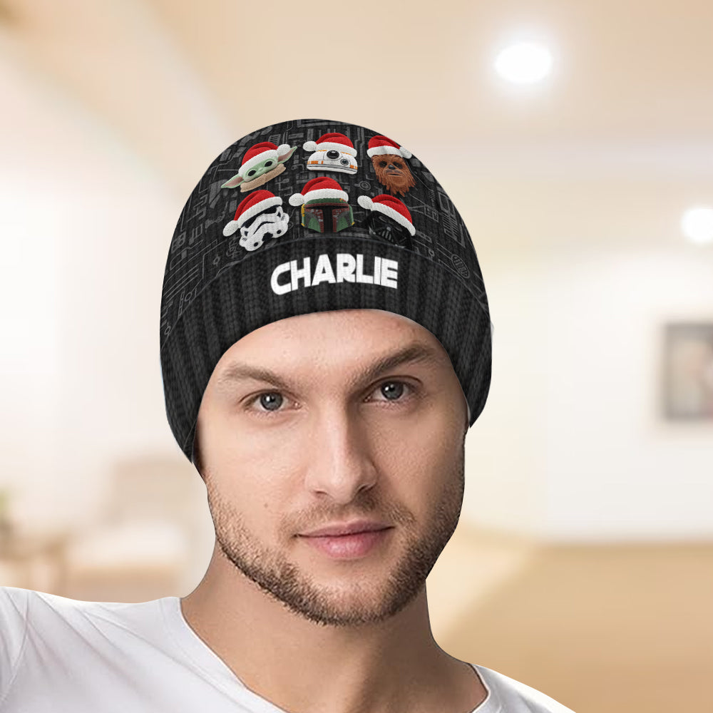 Personalized Force Beanie Hat Custom Name Gift for Christmas Beanie Hat GradoCreations