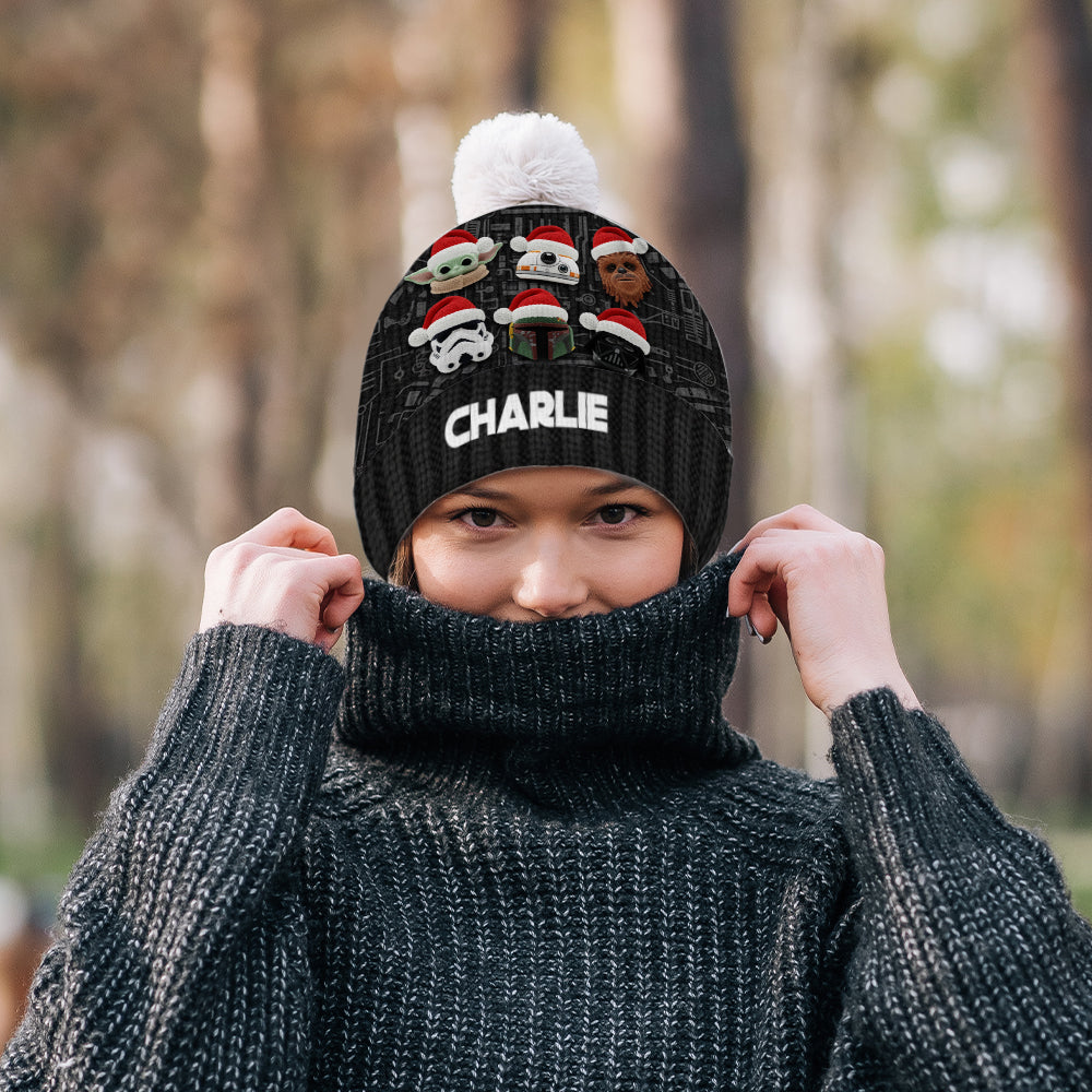 Personalized Force Beanie Hat Custom Name Gift for Christmas Beanie Hat GradoCreations